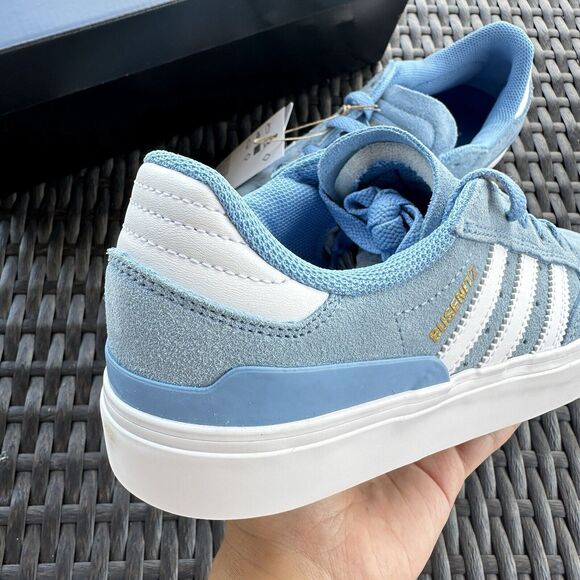 Adidas Busenitz Vulc 2 Men's Skateboarding Shoes Sky Blue White IF2095 - Picture 14 of 16